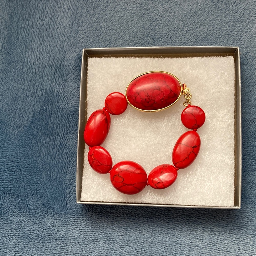 Elegant Red Ralph Lauren stone Bracelet